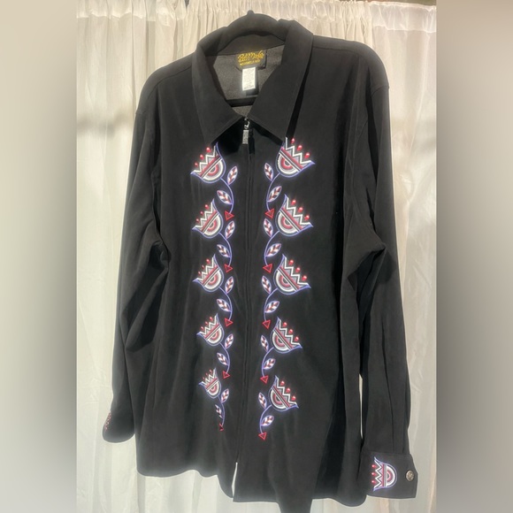 Bob Mackie Jackets & Blazers - [2X] BOB Mackie wearable art shirt jacket